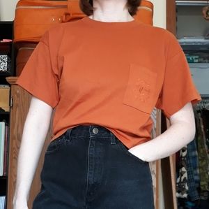 80s Burnt Orange Crop Top